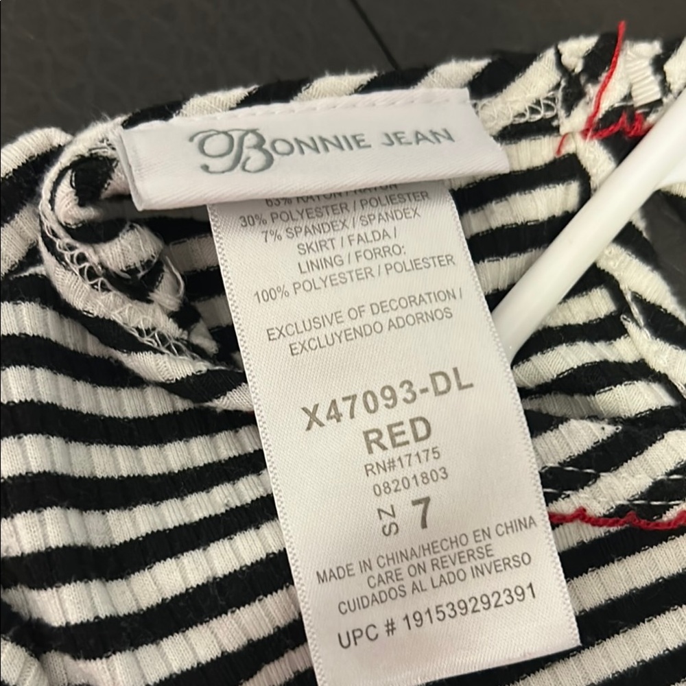 Bonnie Jean Red and Black Dance Dress with Festive Flair - Picture 2 of 3